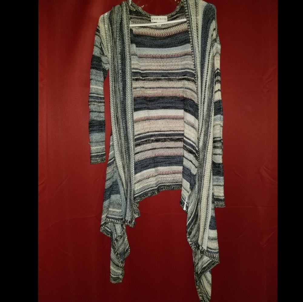 100% RECYCLED FROM PLASTIC Striped cardigan